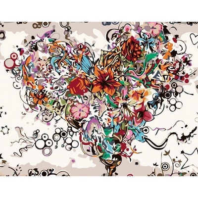 Zuty Рисуване по номера Цвете сърце (M10-050-040-214322)