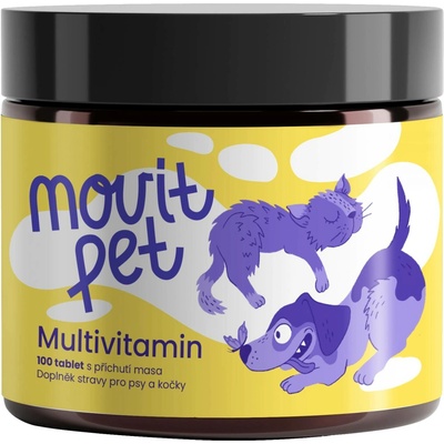 Movit PET Multivitamin s příchutí masa 100 tbl