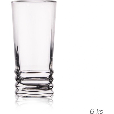 LAV Pohár Elegan sklenený na vodu 68x140 mm 6 x 335 ml