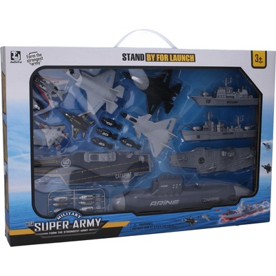 Wiky Vehicles Lietadlová loď s katapultom 25 cm set s ponorkou