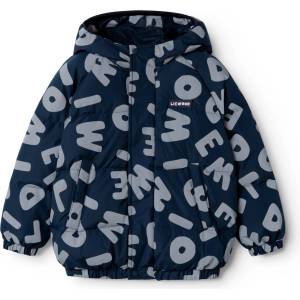 LIEWOOD Детско пухено яке LIEWOOD Kid's Adelina Reflective Down Down jacket - Letters / Classic Navy - размер 152 (EU) (703-7284-0119)