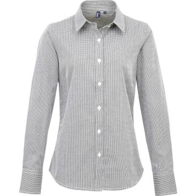 Premier Workwear Gingham PW320 s drobným kostkovaným vzorem bílá černá
