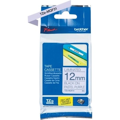 Brother TZe-MQF31 tape black-pastel light lilac 12mm-4m (TZEMQF31)