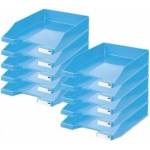 Hand Safe HAN Brief Tray CLASSIC, 10 PIECES Desk Organizer, Office Supplies, Storage Compartments, Office Material, Letter Basket, Document Holder, suitable for A4/C4 size, 1027-X-54, light blue
