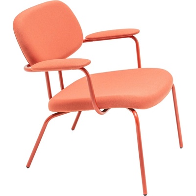 MDD Červené lounge křeslo New School s područkami
