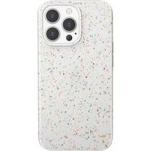 Púzdro Mutural s farebnými bodkami iPhone 13 Pro - biele