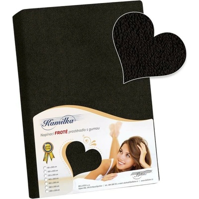 Bellatex Froté prestieradlo Kamilka čierna 180x200