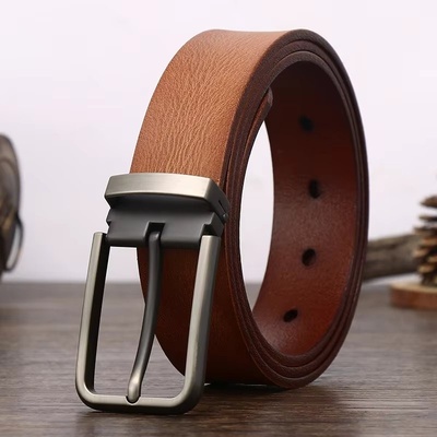 DELIS Мъжки колан c-162, естествена кожа, кафяв (c-162)