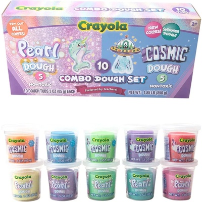 Crayola Творчески комплект Crayola - Моделин Pearl & Cosmic, 10 броя, 850 g (2981)