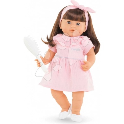 Corolle Julie Mon Grand Poupon s hnedými klipkajúcimi očami a dlhé hnedé vlasy s hrebeňom 36 cm