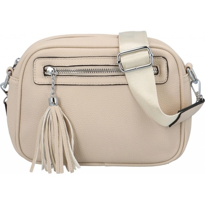 Trendy dámská koženková crossbody kabelka Herbiana bílá
