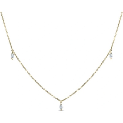 Klenota Náhrdelník zo žltého zlata s diamantmi marquise k0862013