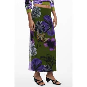 DESIGUAL Дамска дълга пола desigual, Размер s, Цвят Зелено (25wwfk03_ve4010)