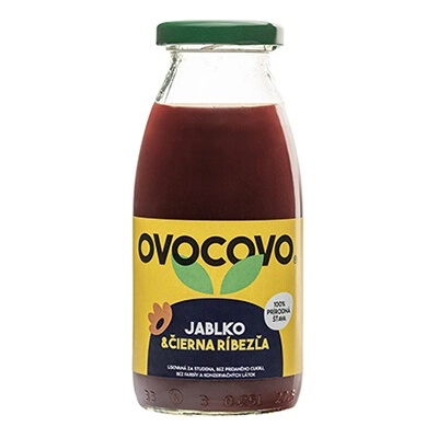 Ovocovo100% prírodná šťava Jablko a Čierna Ríbezla 250 ml
