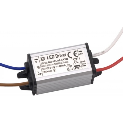 Napájecí zdroj pro 2-3 kusů 3W LED, 6-12V, 900mA, IP67