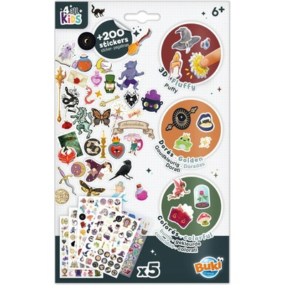 Buki France sada 200+ samolepek fantasy