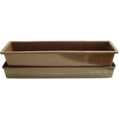 Lebiš Samozavlažovací truhlík 61x15x17 cm hnědý