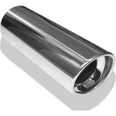 FOX Nerezová koncovka výfuku na zváranie / Typ 17 / okruhlá / zafalcovaná / zošikmená / v priemere 100 mm / Dĺžka 300 mm