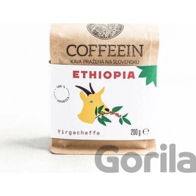 Coffeein Etiopia Yirgacheffe pražená zrnková svetlé praženie 200 g