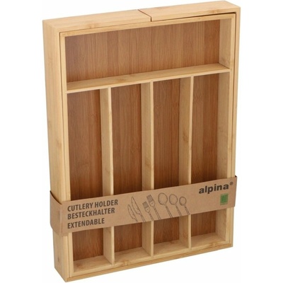 ALPINA Příborník rozkládací bambus 46x33,5x6cm až 55,3x46x6cm ED-233605