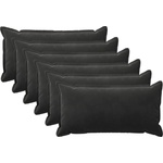 vidaXL Калъфка за възглавница 6 pcs HOUTEN Черно 40 x 80 cm Кадифе (918092)