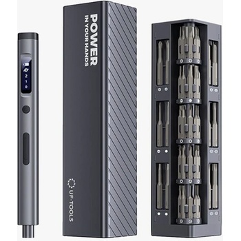 UF Tools Uf-tools електрическа акумулаторна отвертка 57в1 с уникален калъф, сребриста, usb-c (uf-882067)