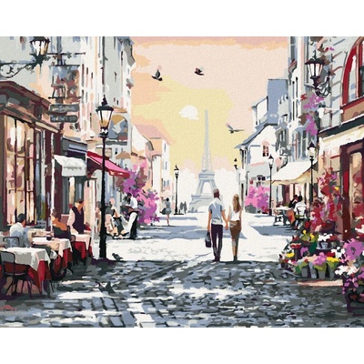 Zuty Malování podle číselMilenci v Paříži Richard Macneil 80 x 100 cm vypnuté plátno na rám 8596530049791