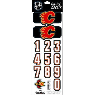 Sportstape ALL IN ONE HELMET DECALS - CALGARY FLAMES - DARK HELMET