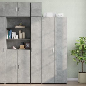 vidaXL Тесен шкаф, бетонно сив, 30x42, 5x225 см, инженерно дърво (3281262)