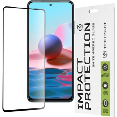 Techsuit Протектор за Xiaomi Redmi Note 10 4G / Note 10S / Poco M5s - 111D Full Cover / Full Glue Glass - Черен