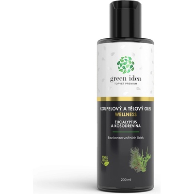 Green idea Wellness Eucalypt a kosodřevina v mandlovém oleji koupelový a tělový olej 200 ml