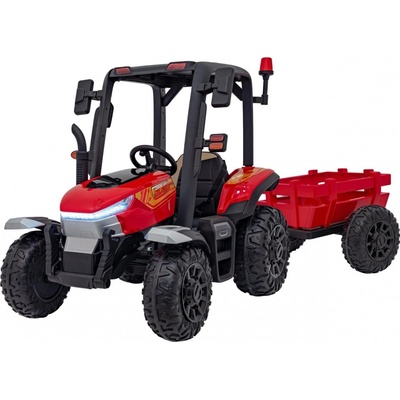 Mamido dětský elektrický traktor s přívěsem 24V Blast 4x4 2x200W červená