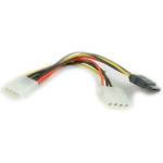 Gembird Molex Power 4-пинов - Molex Power 4-пинов SATA Power 15-пинов M/F захранващ кабел 0, 15 м (CC-SATA-PSY)