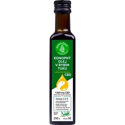 Zelená země Konopný olej v rybom tuku s CBD 250 ml