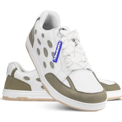 Barefoot tenisky Barebarics Fusion White & Army Brown
