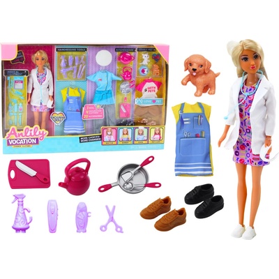 shumee Anlily 4v1 Doctor Kaderník Cook Animals Oblečenie Doplnky