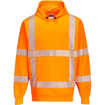 Portwest R477 RWS reflexná mikina s kapucňou oranžová