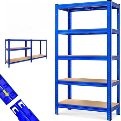 Monzana Regál Heavy 90 x 40 x 180 cm modrá 106178