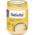 Bebivita Био плодово пюре дует Bebivita - Йогурт и банан, 10 м+, 190 g (14404) - ozone