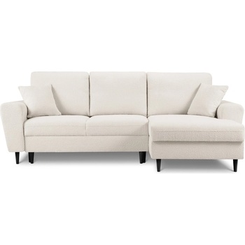 Cosmopolitan Design Бежов разтегателен ъглов диван с място за съхранение от прежда с примки от букле (десен ъгъл) Kyoto - Cosmopolitan Design (COS_RCF_67_F2_KYOTO1)