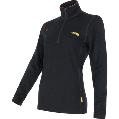 Sensor Merino Upper krátký zip černá
