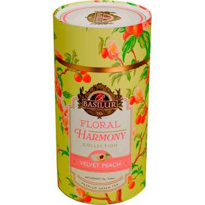 BASILUR Floral harmony velvet peach zelený čaj 75 g