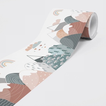 DIMEX ART s. r. o Самозалепваща нетъканa бордюра детски планини 15 см x 5 м