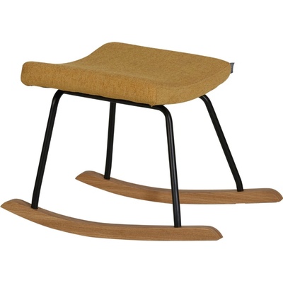 Quax Hořčicově žlutá čalouněná podnožka De Luxe 57 x 42 cm