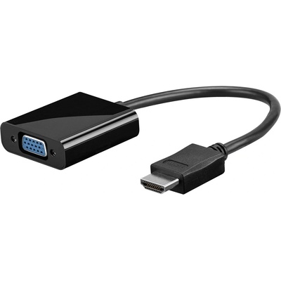 Goobay Hdmi / vga адаптер mktech, включва предаване на звук (3, 5 мм стерео жак), никелиран, черен (68793) (68793)