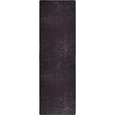 vidaXL Килим, миещ се, 80x300 см, антрацит (337953)