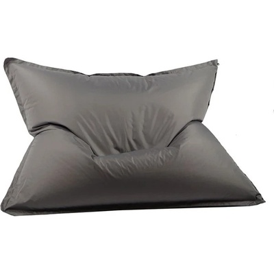 Pufrelax Пуф Голяма възглавница, 350л. , Magic Pillow - Teteron Grey, Перящ се калъф, За открито, Пълнеж от Полистиролни перли (PUF-G-MP-TEX-GRE)