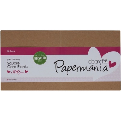 Docrafts 13x13cm přání a obálky 50ks 300g kraft