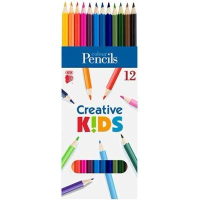 Ico Creative Kids šesťhranné farebné ceruzky sada 12 kusov 7140144002