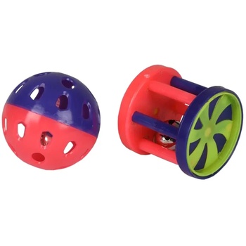 Flamingo Cat toy - Забавна играчка за котки, топче със звънче, 4 см